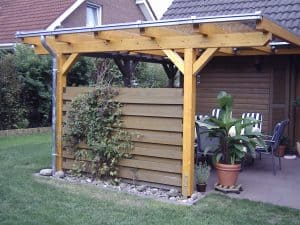 Terrassendach Leimholz mit Glasdach