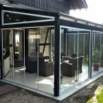 Glasschiebewand, kunststoffhandel24.de, dreku, terrasse
