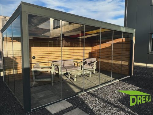 Glasschiebewand LOFT aus ESG-Glas bis 7.000 mm | 6 - läufig | 6 Scheiben